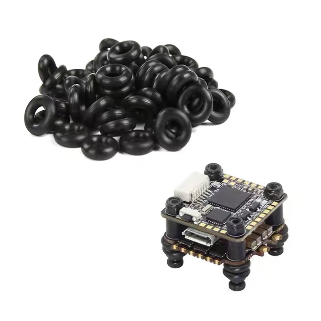 50 Stück M2 M3 O-förmige Silikon-Gummi-Unterlegscheiben Stoßdämpfer für F3 F4 Flugsteuerung F405 F411 30A 40A RC ESC Dämpfungsteile – Detail 7