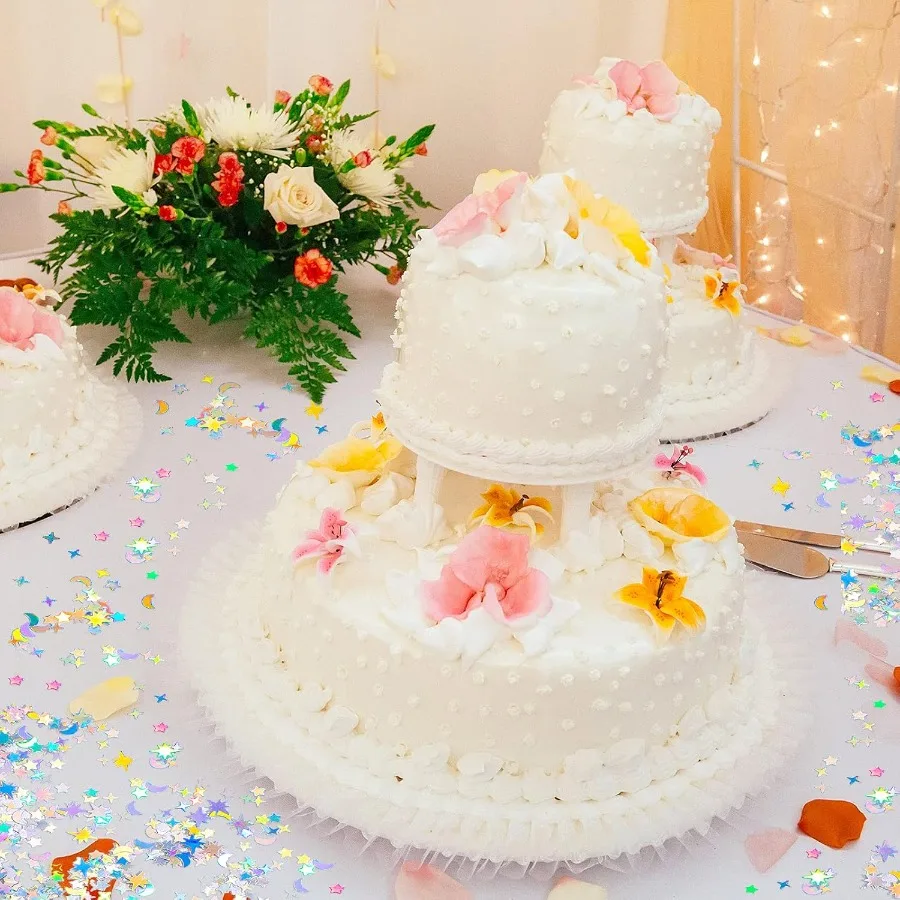 กลิตเตอร์โฮโลแกรมรูปดาวและพระจันทร์ 60 กรัม 2.1 ออนซ์ กลิตเตอร์วิ้งๆ แบบเมทัลลิกสำหรับตกแต่งโต๊ะ กลิตเตอร์สีรุ้ง กลิตเตอร์ฟอยล์