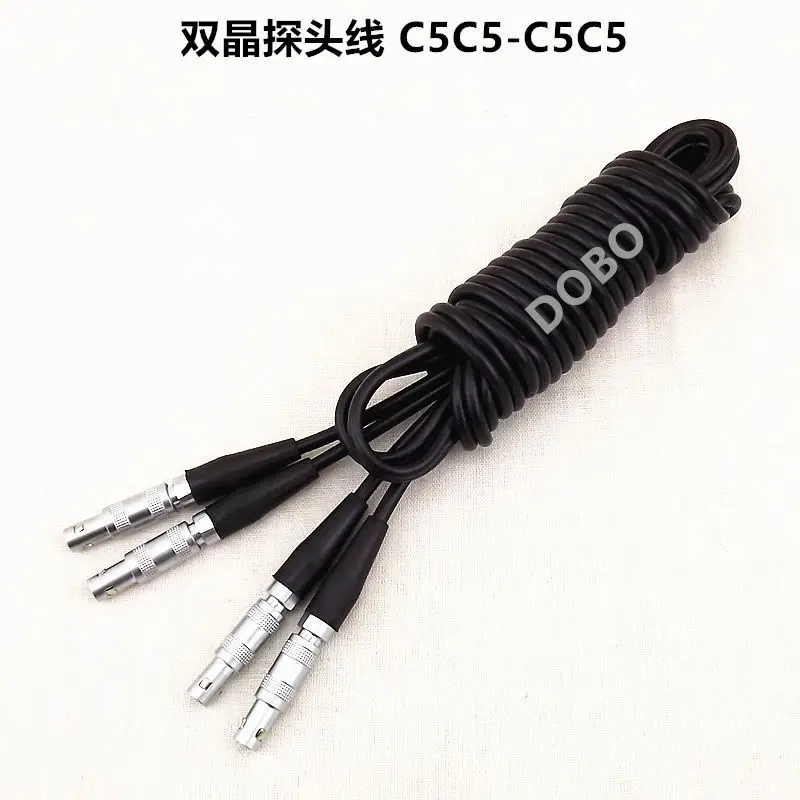 C5C5-C5C5 Ultrasonic Probe Cable Double FFA 00-FFA 00 Flaw Detector Dual Crystal Data Cable view 2