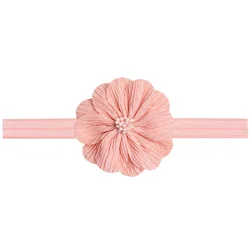 Diadema elástica de nailon para niña recién nacida, banda para el pelo con flores, accesorios para el cabello para niños pequeños, 2024