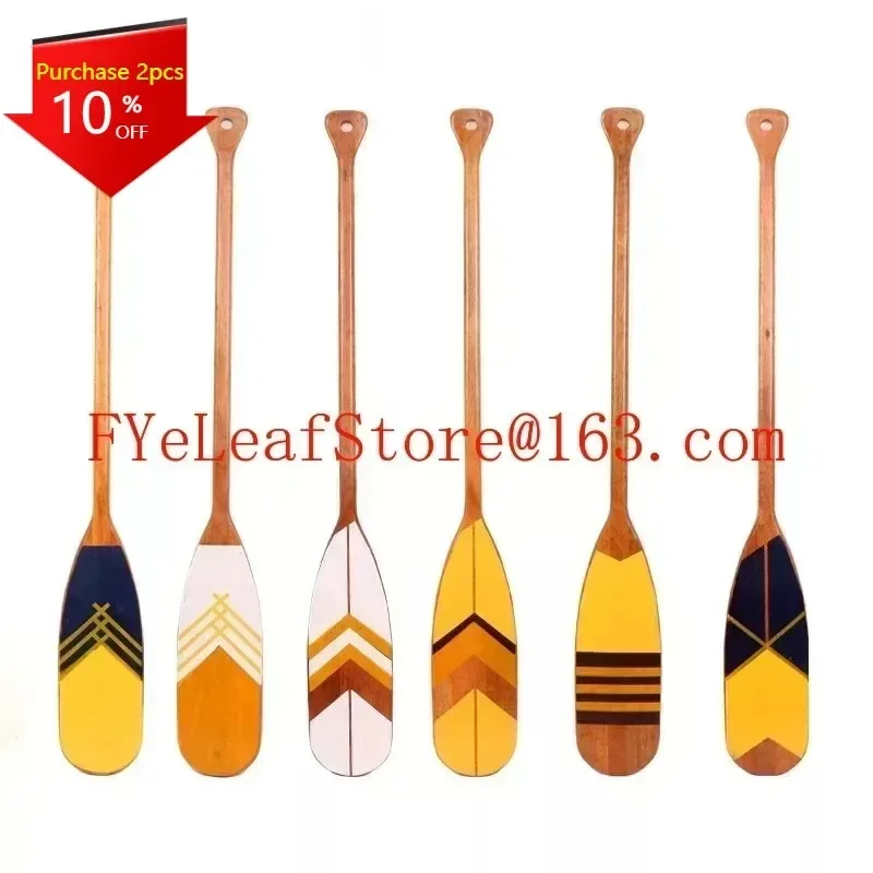 120cm Vintage Style decoration wooden rowing boat oars canoe paddle customizable pattern