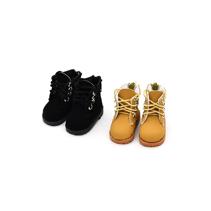 20cm Plush Doll Shoes Casual Versatile High Top Thick Sole Lace Up Zipper Boots Boys Girls Baby Back School Season Gift