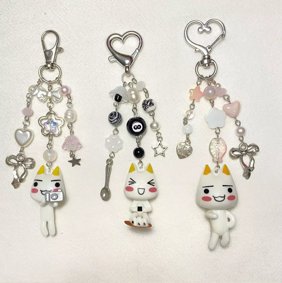 Toro Inoue charms cute Keychains|Cute Cat Bag Charm|Handmade Animal Keychain | Gift For Her