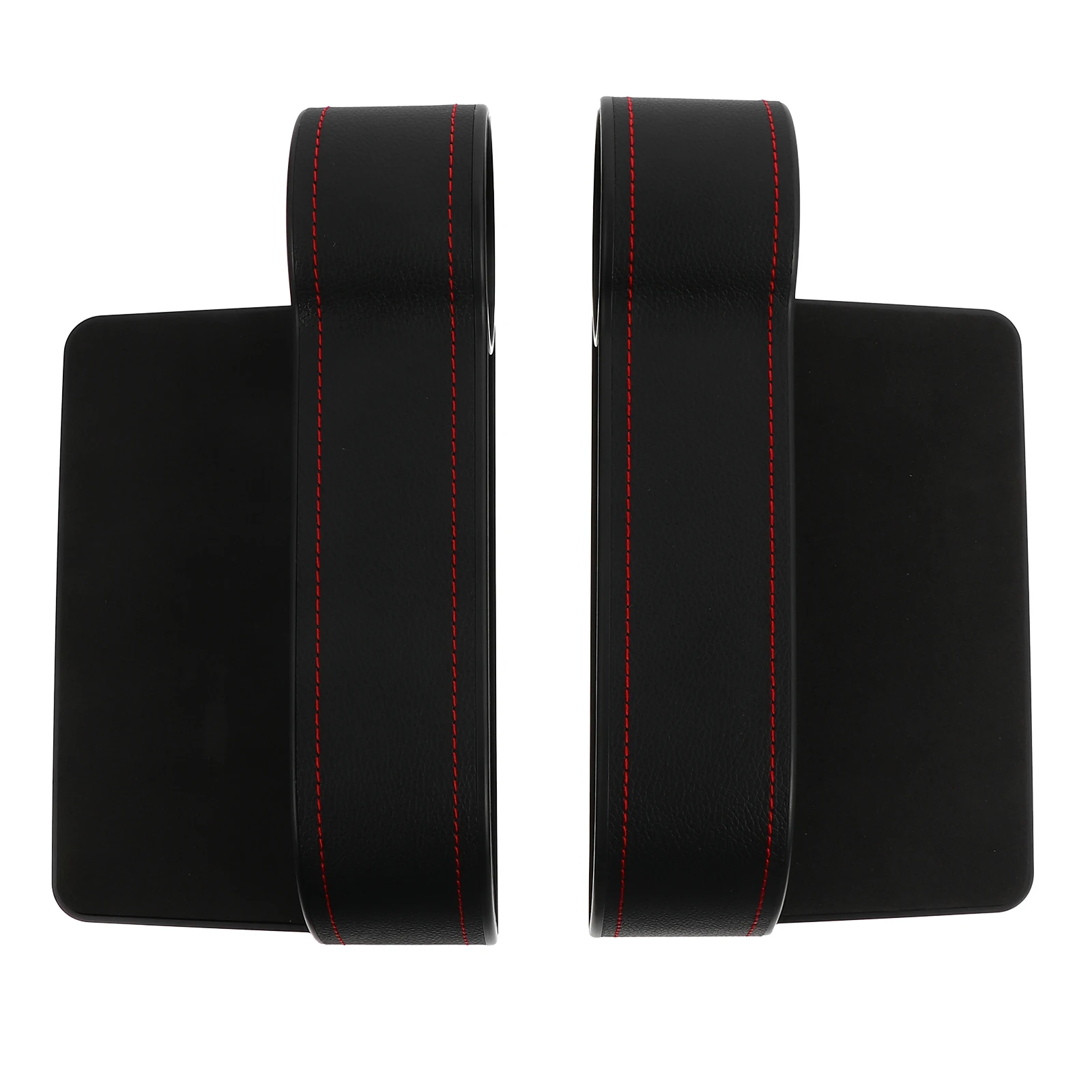 

2pcs Car Seat Storage Box Pocket Gap Organizer Console Case Black ABS Sparkly Rhinestone Cup Cell Phone Coins for Most
