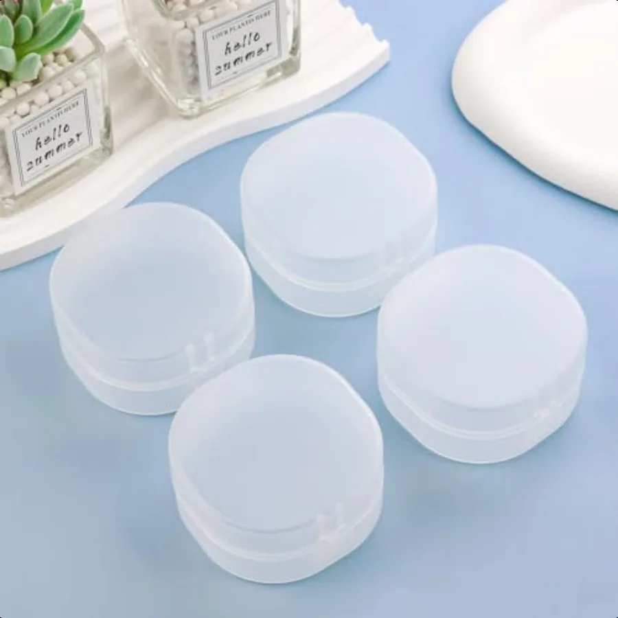Plastic Katoen Ronde Houder Cosmetische WattenschijfjeHouder Meerdere Kleuren Draagbaar Reizen en Verzegeld Geschikt voor Make-up Remover Bal