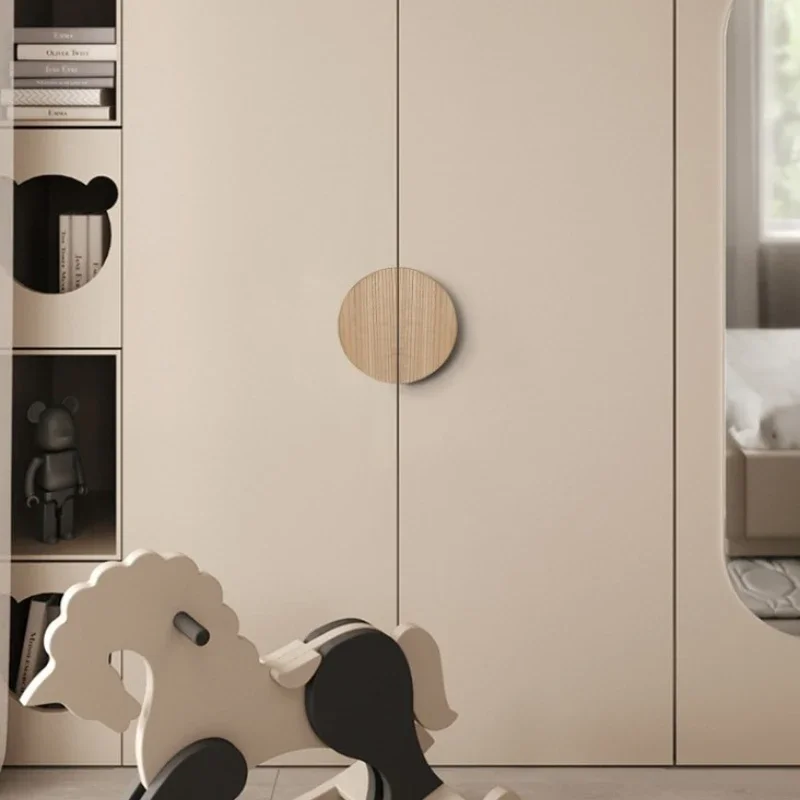 Gaveta do guarda-roupa semicírculo puxa lidar com armários gaveta guarda-roupa puxadores de móveis de madeira natural puxadores de porta de armário