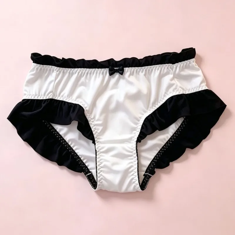 Fashion Lace Trim Briefs For 68cm-120cm Silicone Doll Soft Ruffled Bow Panty Intimates Colorfast Lingerie Panties Bottoms