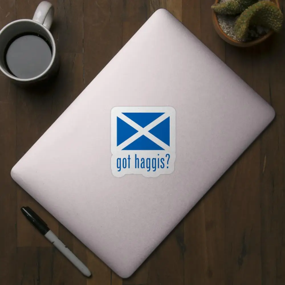 Ada Haggis? Stiker untuk dekorasi Laptop kamar tidur mobil lucu kartun seni modis koper publik