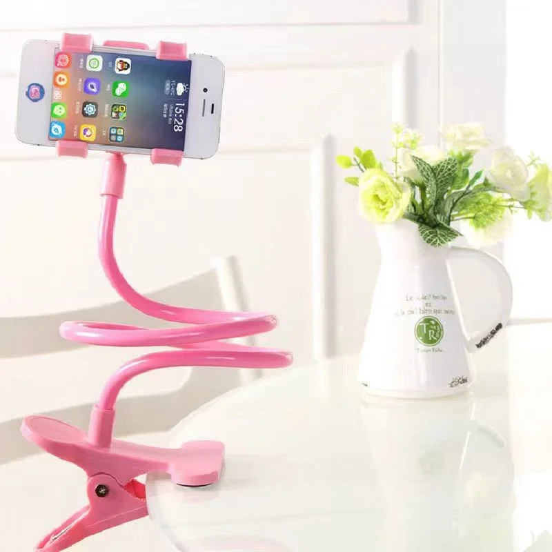 Universal Lazy Mobile Phone Gooseneck Stand Holder Stents Flexible Bed Desk Table Clip Bracket for Phone Flexible Holder Arm image 3