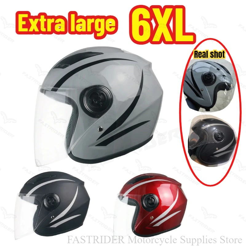 

6XL Big Head Circumference 65cm Motorcycle Helmet Big Head Helmet Autumn Winter Warm Helmet for Men Women casco moto