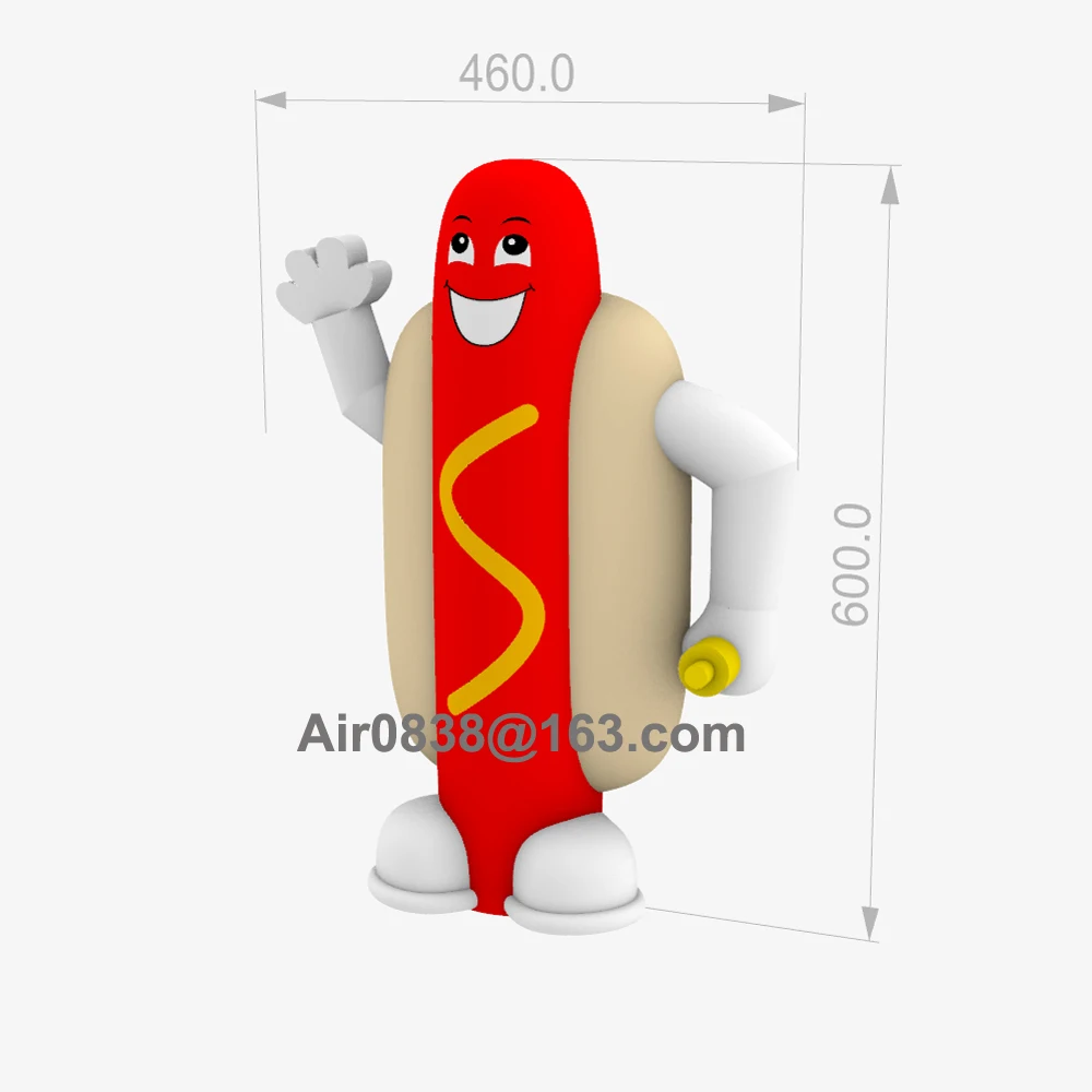 Oxford Giant Inflatable Hot Dog,ไส้กรอกพองการ์ตูนMascotบอลลูนBlower Fastอาหารจําลองรายการสําหรับโปรโมชั่น