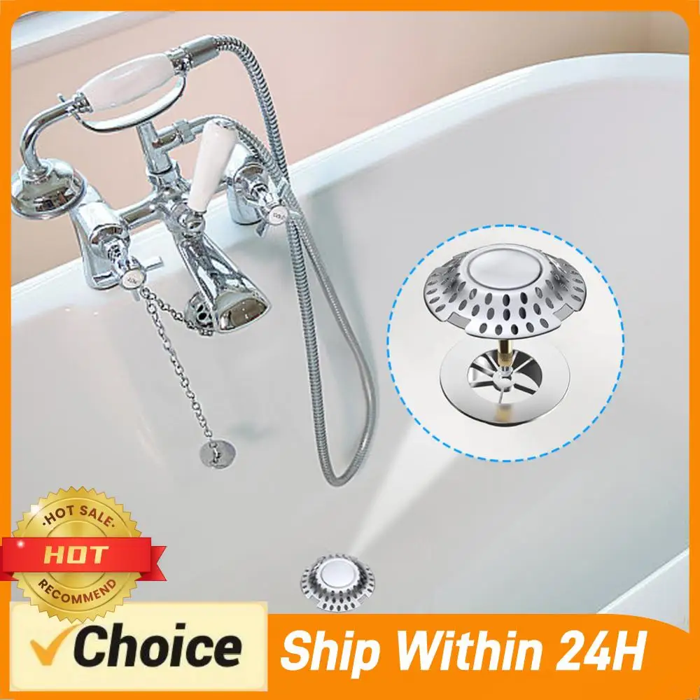 

Bathtub Stopper with Dual Filtration Design Bathtub Drain Hair Catcher Hair Stopper Catcher for 1.57 To 2.2 Inch Bath Drain Hole