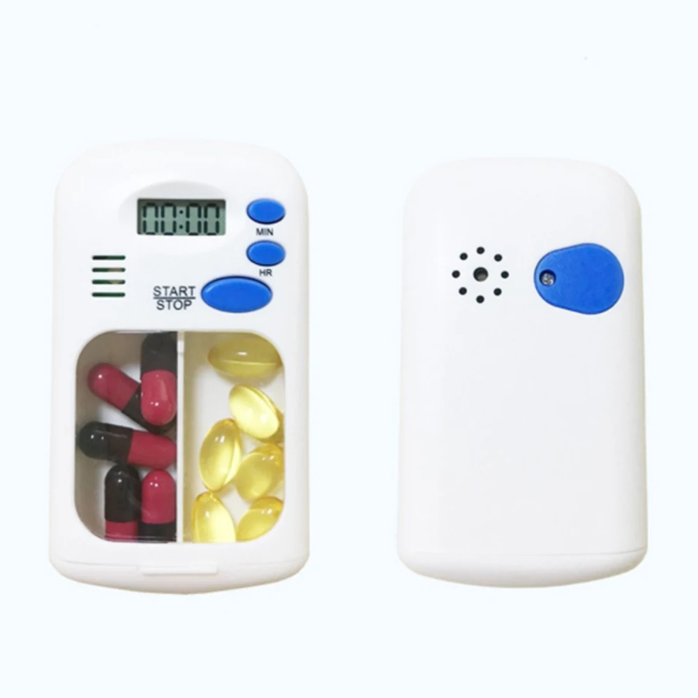 Pills Reminder Medicine Storage Box ​Portable Grid Intelligent Electronic Timing Pill Case Reminder Timer for First