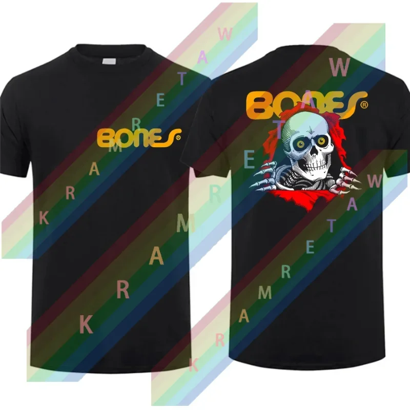 

2025 Men T Shirt Casual Powell-Peralta Bones Skateboard T-shirt Graphic Summer Short Sleeves 100% Cotton S-3XL Cool Tee