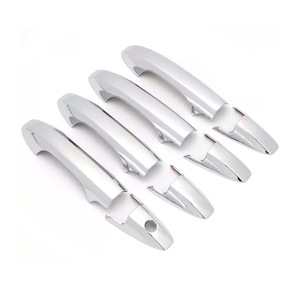 

Car Upgrade Carbon Fiber Chrome Silver Glossy Black Door Handle Cover For Acura MDX RDX 2007 2008 2009 2010 2011 Decoration