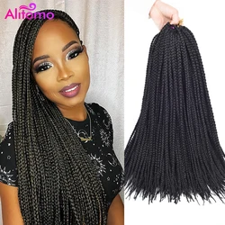 Alitomo Ombre Box Braids Crochet Hair 22Strands Synthetic Crotchet Box Braid Pre-Looped Braiding Hair Extensions for Black Women