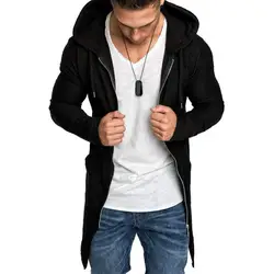 Popular Cardigan Coat Male Solid Color Autumn Winter Slim Pure Color Jacket  Men Coat Windproof