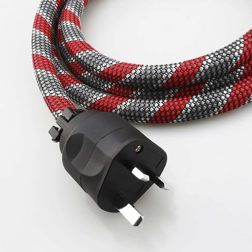 HiFi Amplifier Power Cable OCC Copper UK Power Cable With C7 Figure 8 IEC Female Plug Audio Power Cord Wire