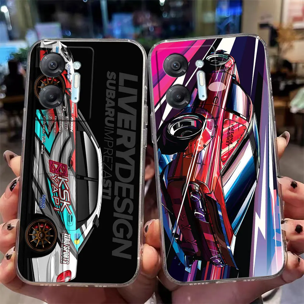 Clear Phone Case For Infinix HOT 9 11 12 12i 20 20s 30 30i POVA 2 3 4 PRO PLAY Case Funda Coque Shell Tokyo Sports Car JDM Drift