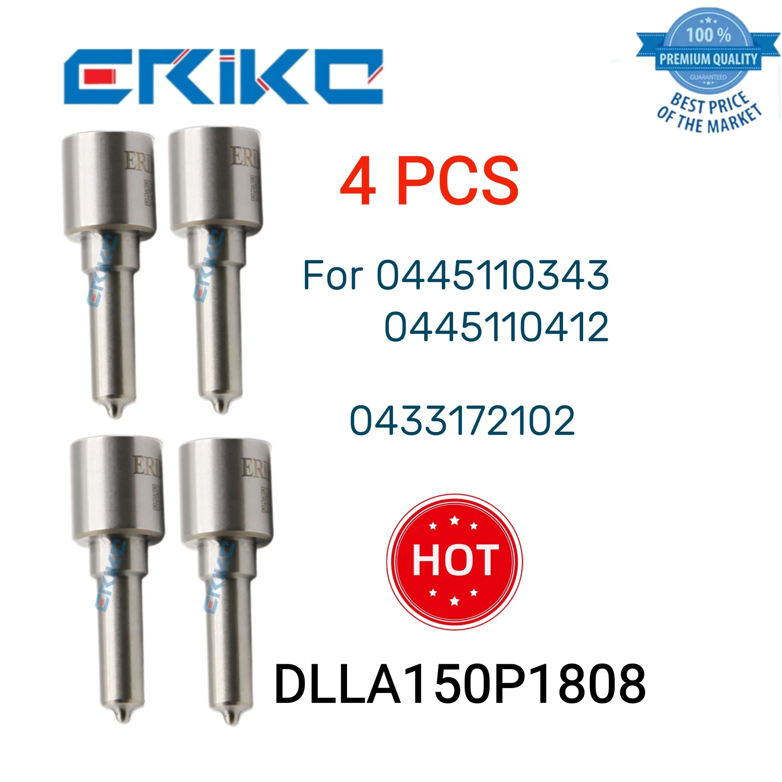 

4 PCS DLLA150P1808 Sprayer Nozzle 0 433 172 102 DLLA 150 P 1808 Jet Spray Nozzle DLLA 150P1808 Injector FOR 0445110343 412