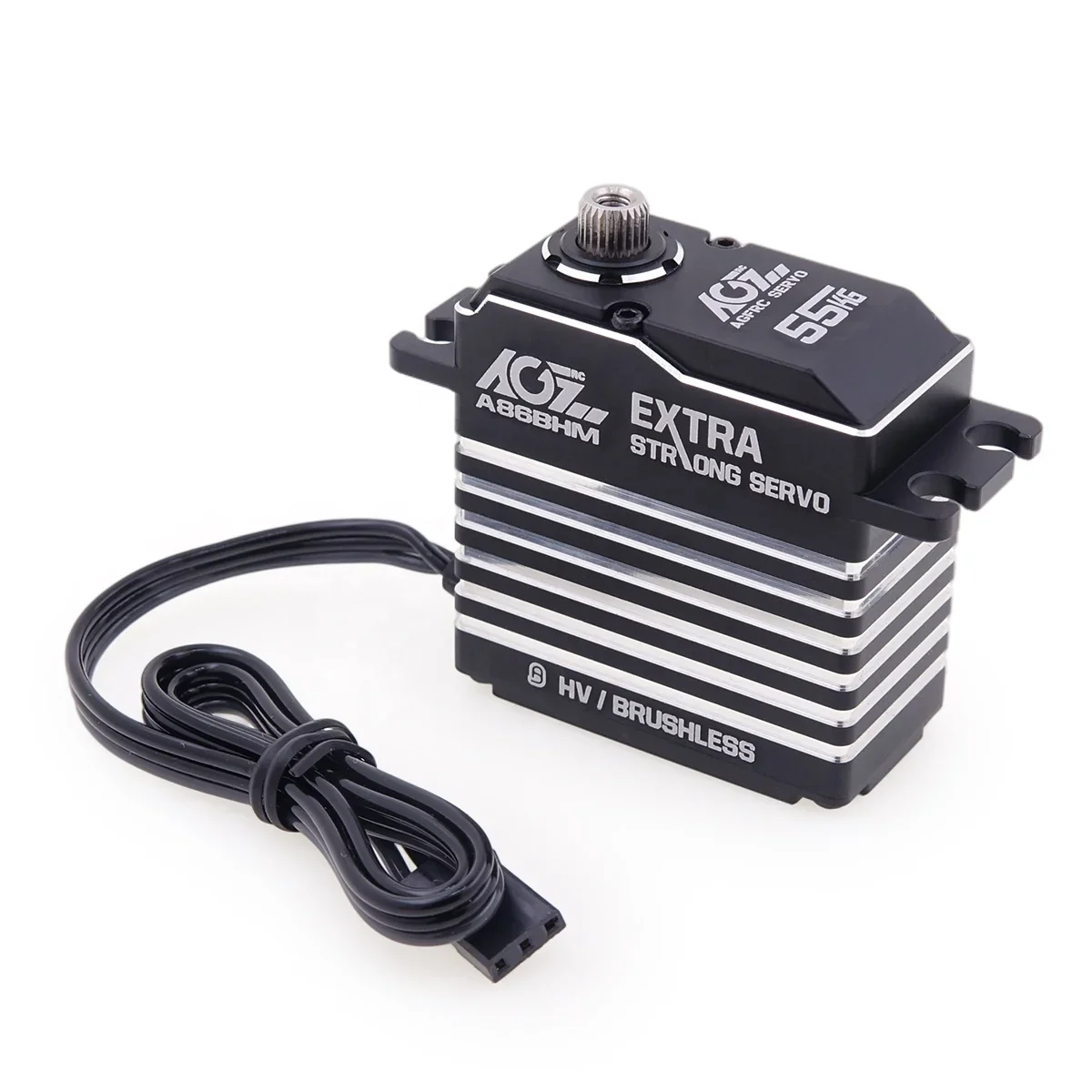 AGFRC A86BHM 8.4V 55KG 0.11Sec High Torque Digital Brushless RC Servo Programmable Metal Gear for Hobby RC Car/Trucks & Robots