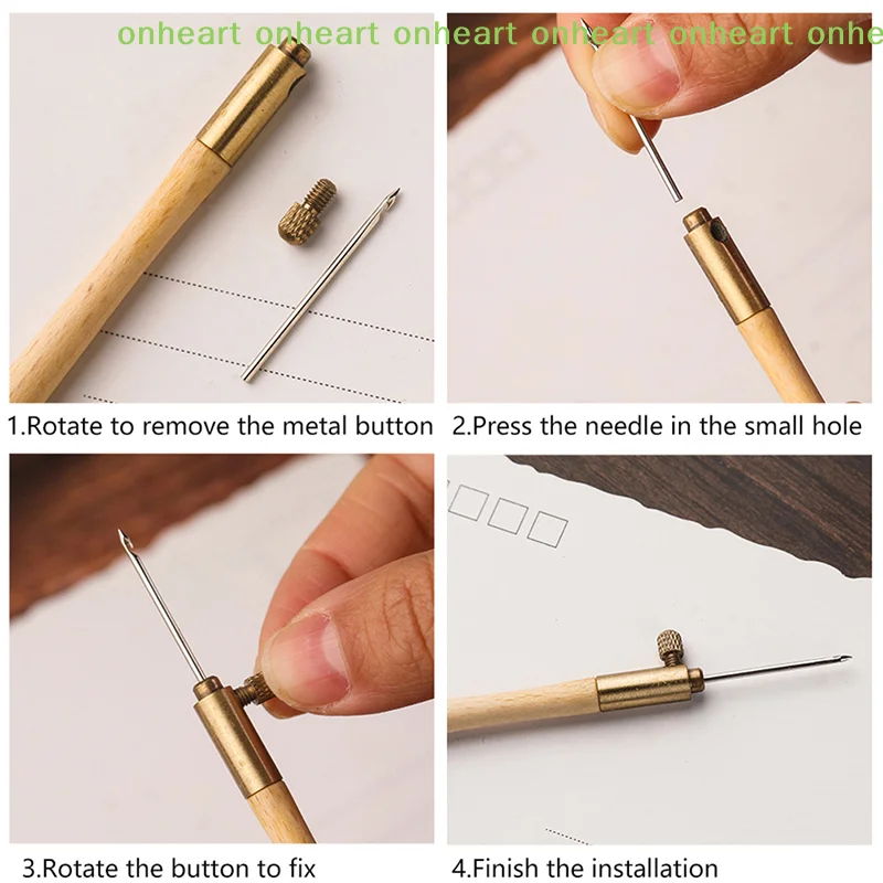[C]1set Embroidery Tambour Hook With 3 Needles Metal Pen Embroidery Cross  Craft Kit French Crochet For Diy Sewing Knitting view 3