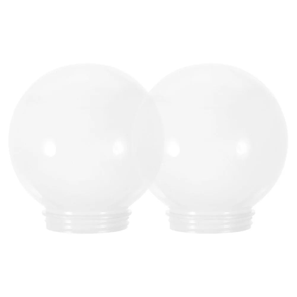 

2pcs Globe Acrylic Lamp Shade 15cm Diameter 8cm Thread Replacement Shades for Pendant Lights Table Ceiling Hanging Decorative