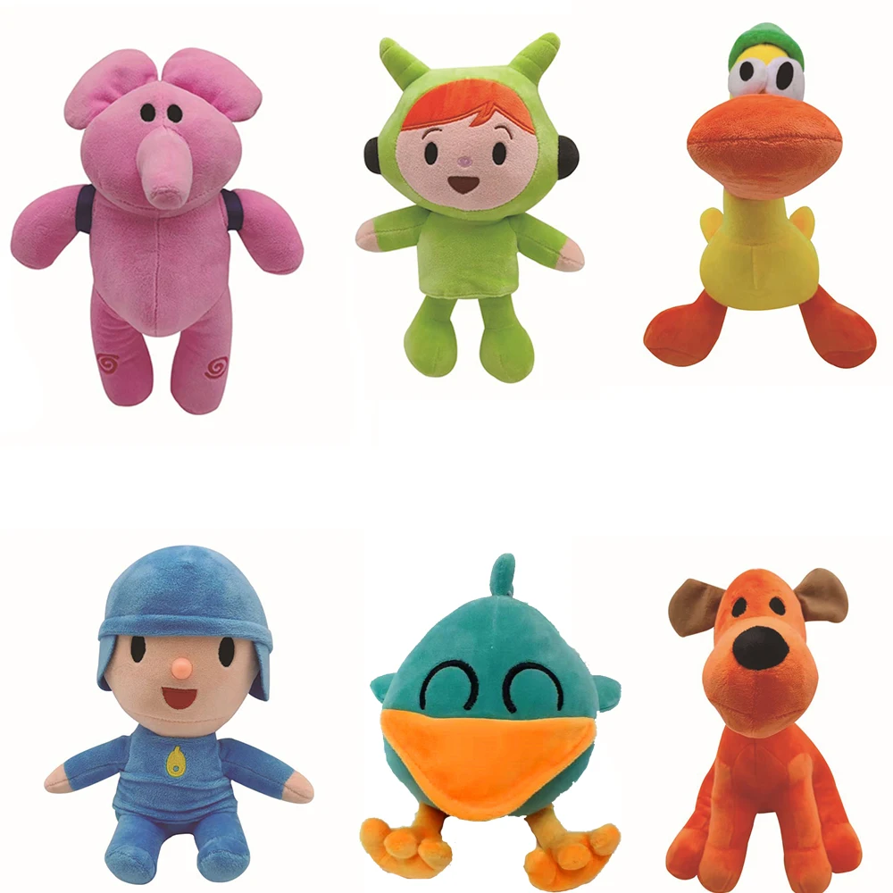 25cm Hot New  Pocoyo Plush Doll Kawaii Little P Youyou Peluche Barto Duck Puppy Lula Ellie Elephant Plush Toys Children's Toys