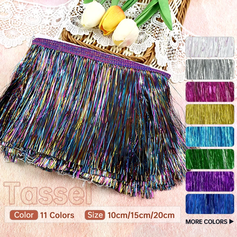 

5M 10/15/20cm Clothes Fringe Tassel for Sewing Skirt Latin Dress Decor Lace Trim Stage Garment Curtains Laces DIY Accessories