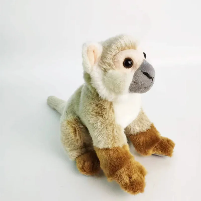 

43cm Simulation Soft Monkey Stuffed Animals Doll Lifelike Squirrel Monkey Plush Toy Birthday Christmas Gift for Kids