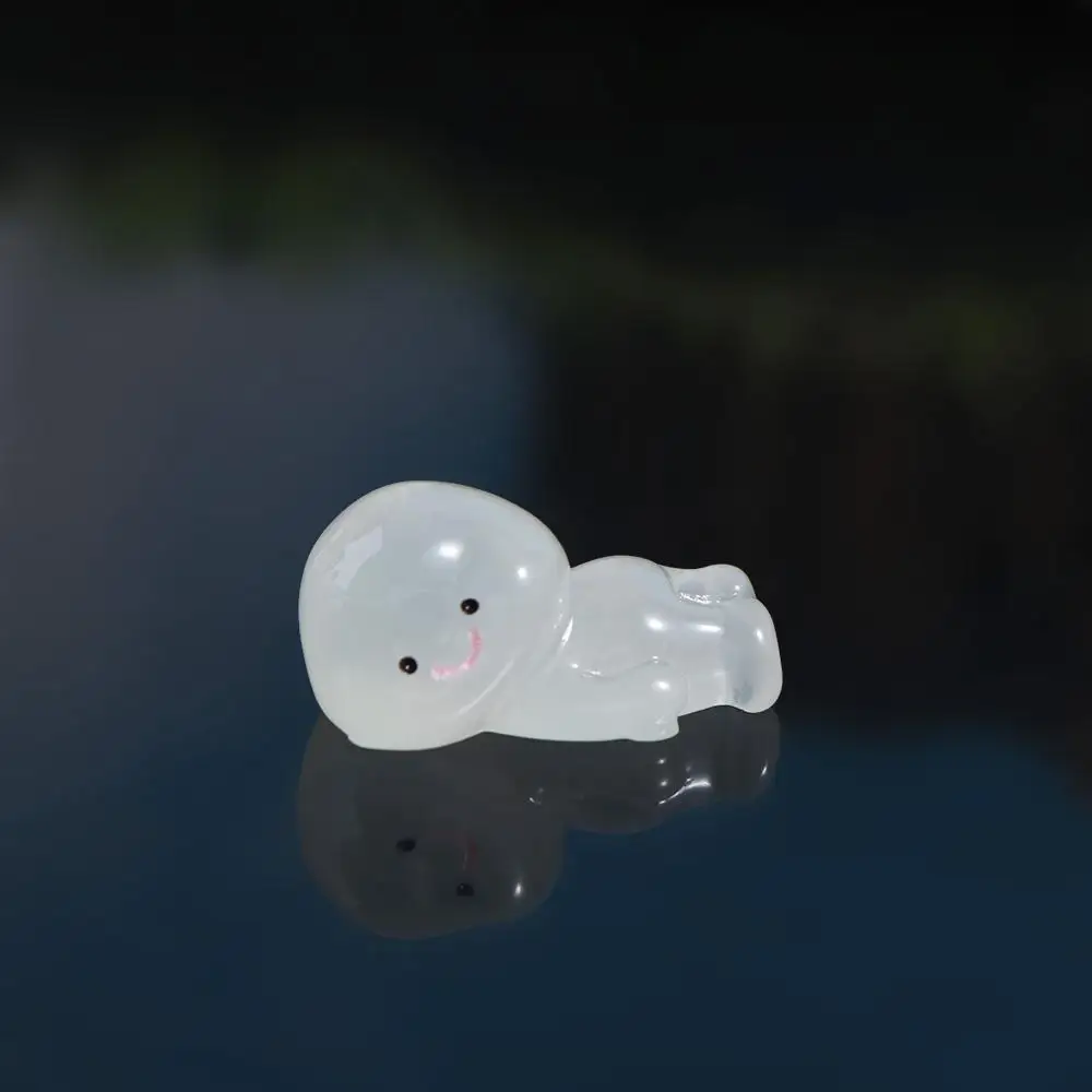 Cartoon Luminous Small People Figurines Glow in Dark Resin Crafts People Figurines Miniatures Cute DIY Little Man Statue