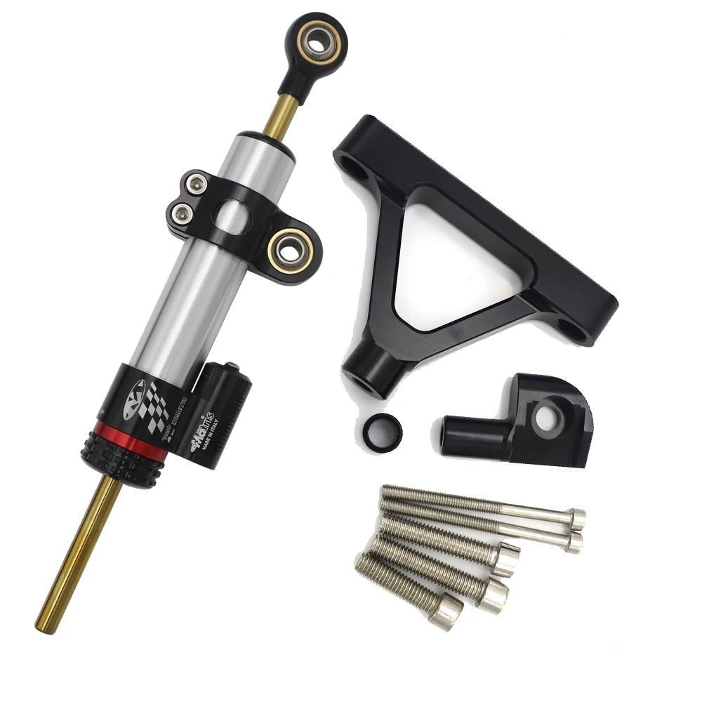 

For KAWASAKI ZX6R ZX-6R ZX 6R 2007 2008 Motorcycle CNC Aluminum Steering Damper Adjustable Stabilizer Mounting Bracket Kit