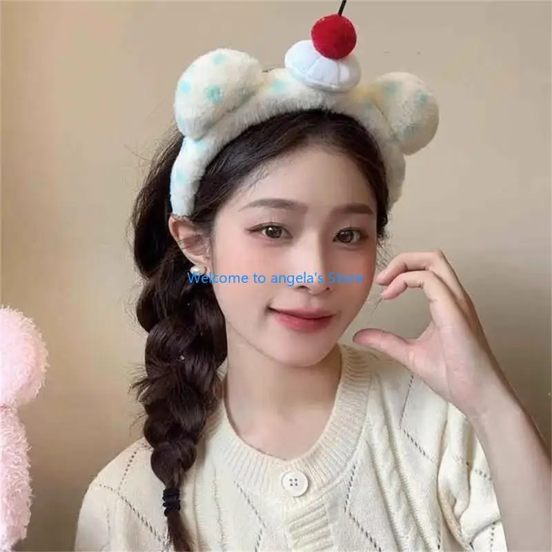 X4YC Diadema con Orejas Oso Peluche Suave, Postizos Dibujos Animados, Accesorios para Cabello Ideales para