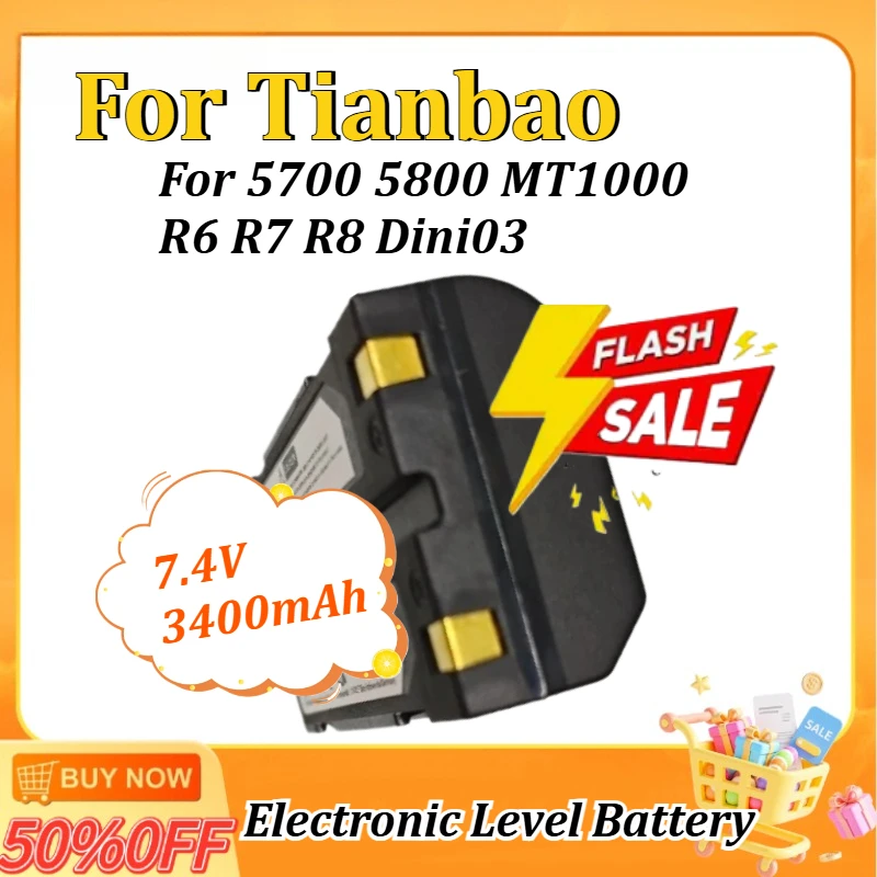 

7.4V 3400mAh for 5700 5800 MT1000 R6 R7 R8 Dini03 Leveling Surveying Instrument for Trimble GPS Battery Rechargeable Batteries