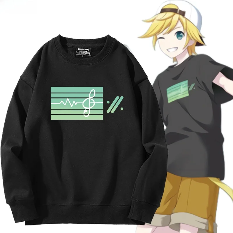 

World Plan Mirror Sound Twins Anime Game Hoodie ex Loose Fit Comfortable Cotton Polyester Jaet for Teens And Young Adults