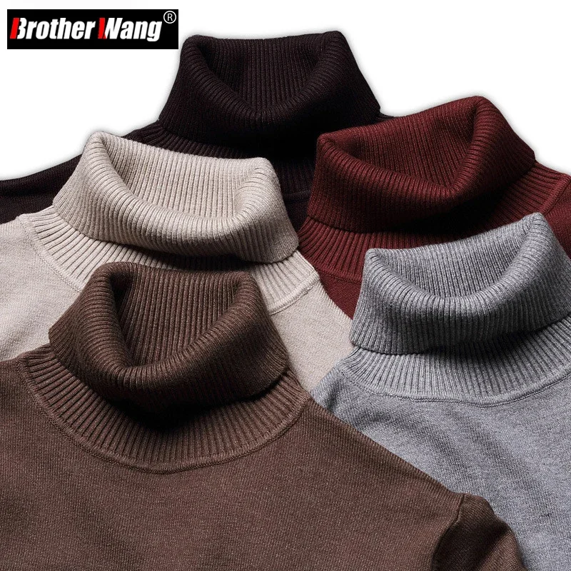 

Turtleneck 6-color Sweater Male Autumn and Winter New Style Fashion Casual Slim Fit Solid Color Warmth Pullover Brand