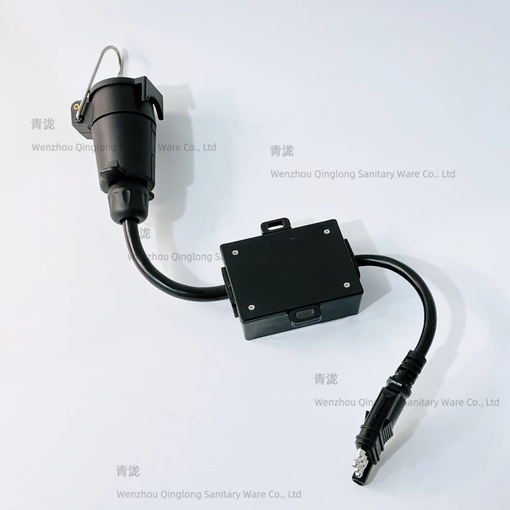 

Преобразователь света прицепа из США в Европу, 4-контактная плоская розетка (американский автомобиль), 7-контактная круглая розетка (европейский прицеп)