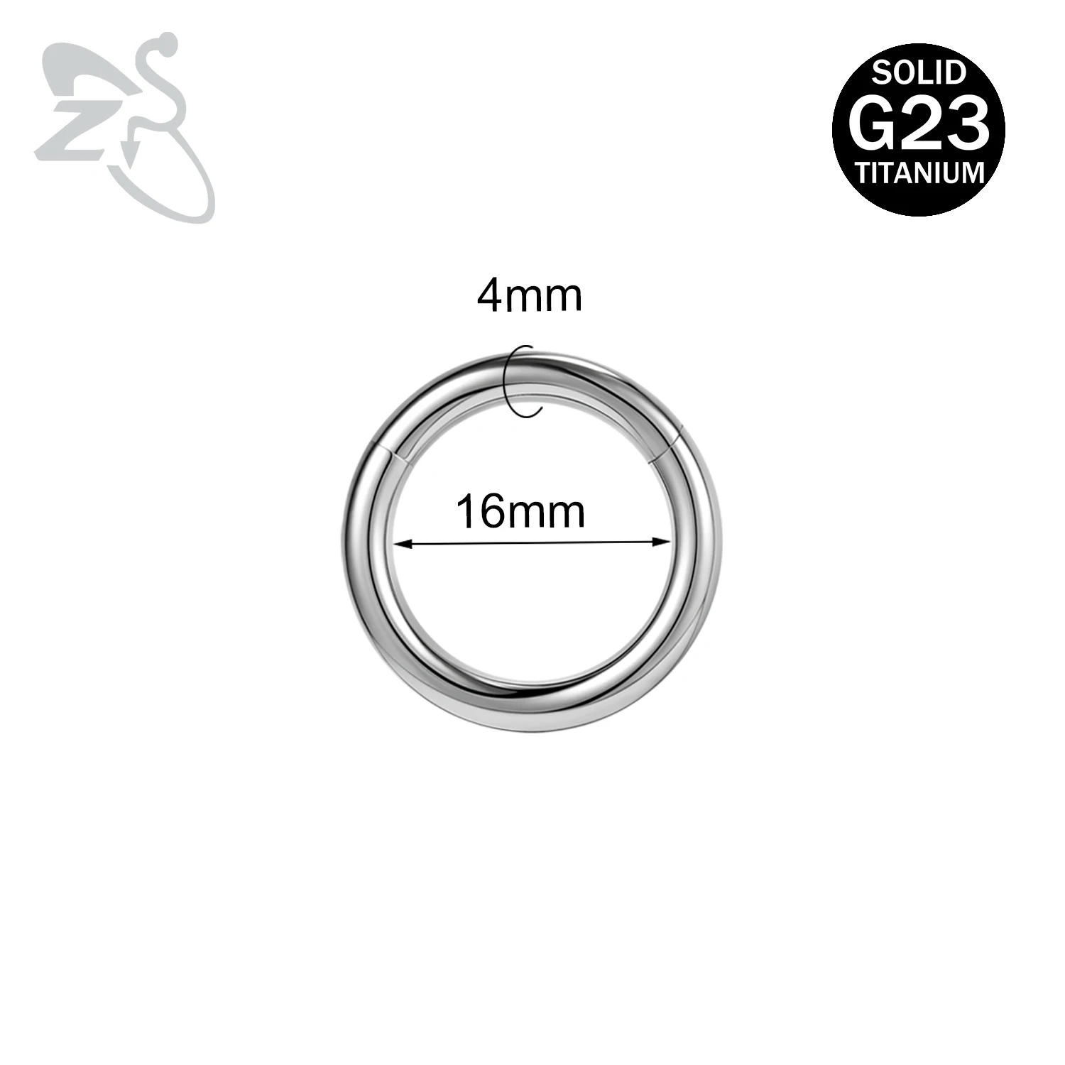 ZS 1PC G23 Titan Creolen für Frauen Silber Überzogene Kreis Ohrring Große Gauge Seputm Nasenring 2/4/6/8/10/12G Punk Ohrring