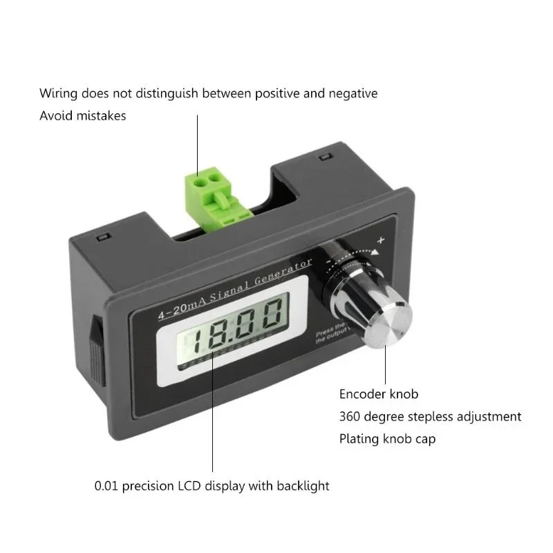 2-wire 4-20mA Current Loop Generator Panel-mounted Current Transducer Support 2,3,4 wires ship