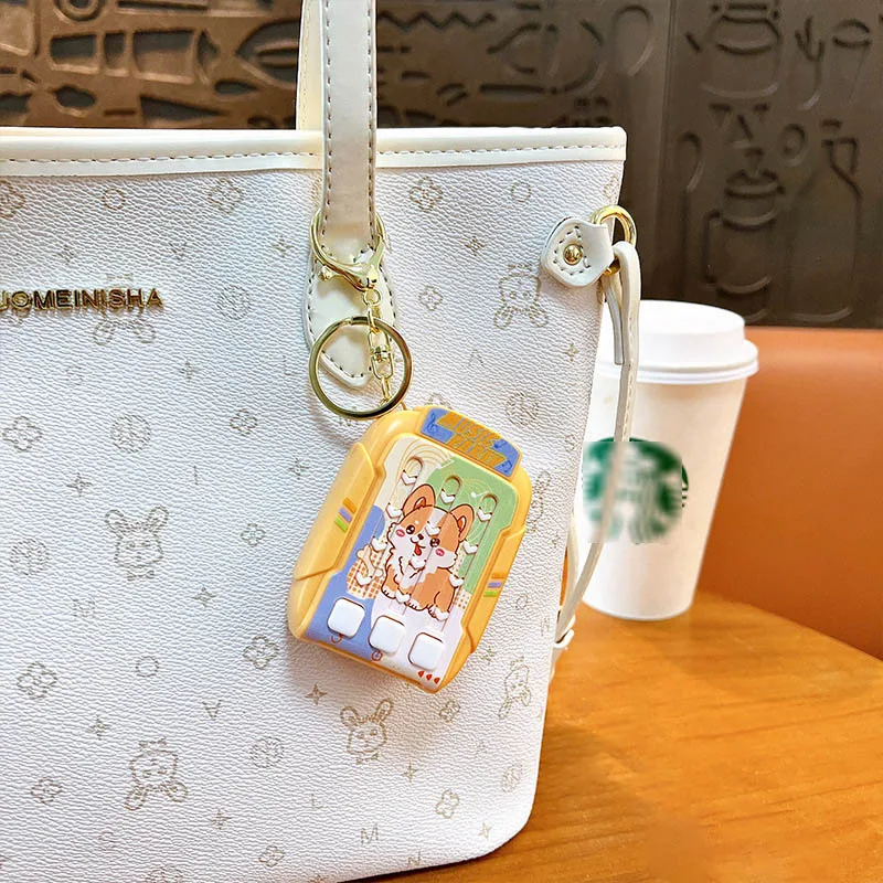 การ์ตูน Rhythm Master เกมเครื่อง Breakthrough ความเครียดบรรเทาของเล่นปริศนาบีบปุ่มเต้นรําเครื่องพวงกุญแจจี้