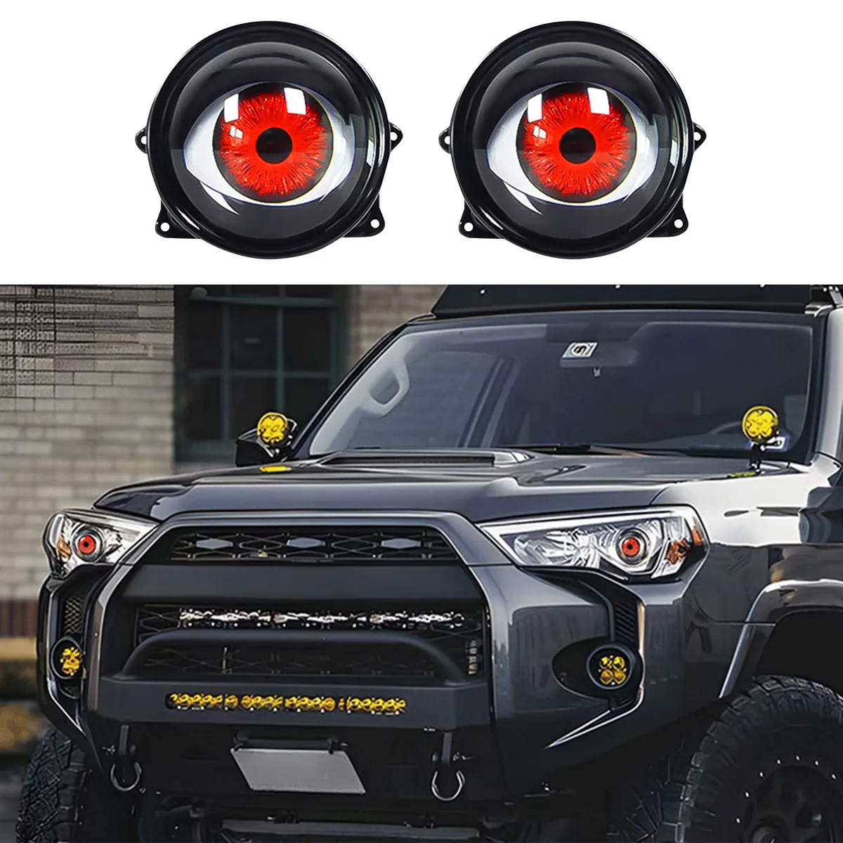 Universal Car Motorcycle Demon Eye LED Headlight Lens Eagle Eye Light Modified Lens Headlight Multi-Mode
