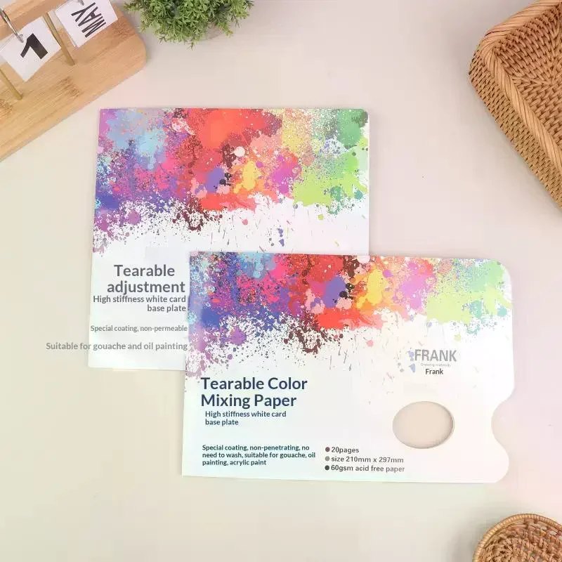 

Artist Disposable Tear-Off Palette Paper Paint Palette Plate For Artist Gouache Acrylic Oil Painting Watercolor Art Supplies