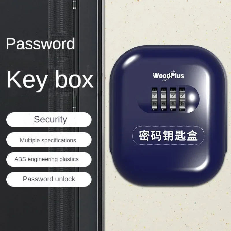 Caja de cerradura de llave con contraseña, antirrobo, decoración de ojo de gato, sitio de construcción