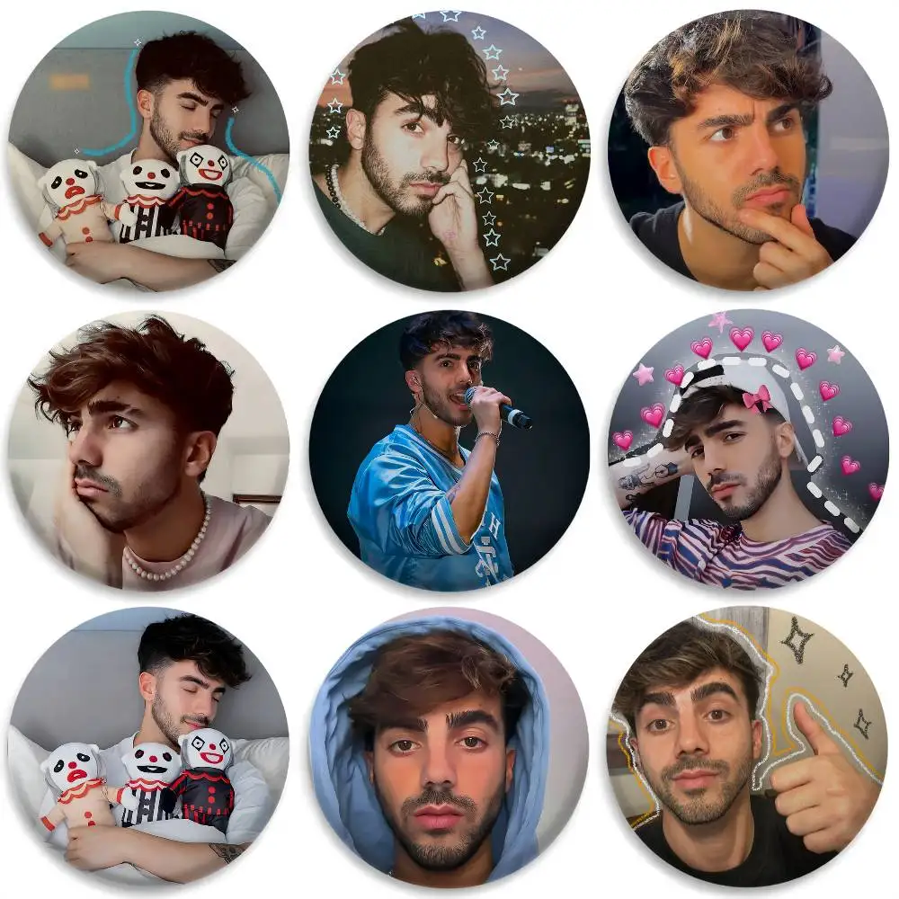 

Internet Celebrity Fede V-Vigevani Badges Round Exquisite Badge Brooches Creative Pins For Clothes Hat Backpack Gift Accessories