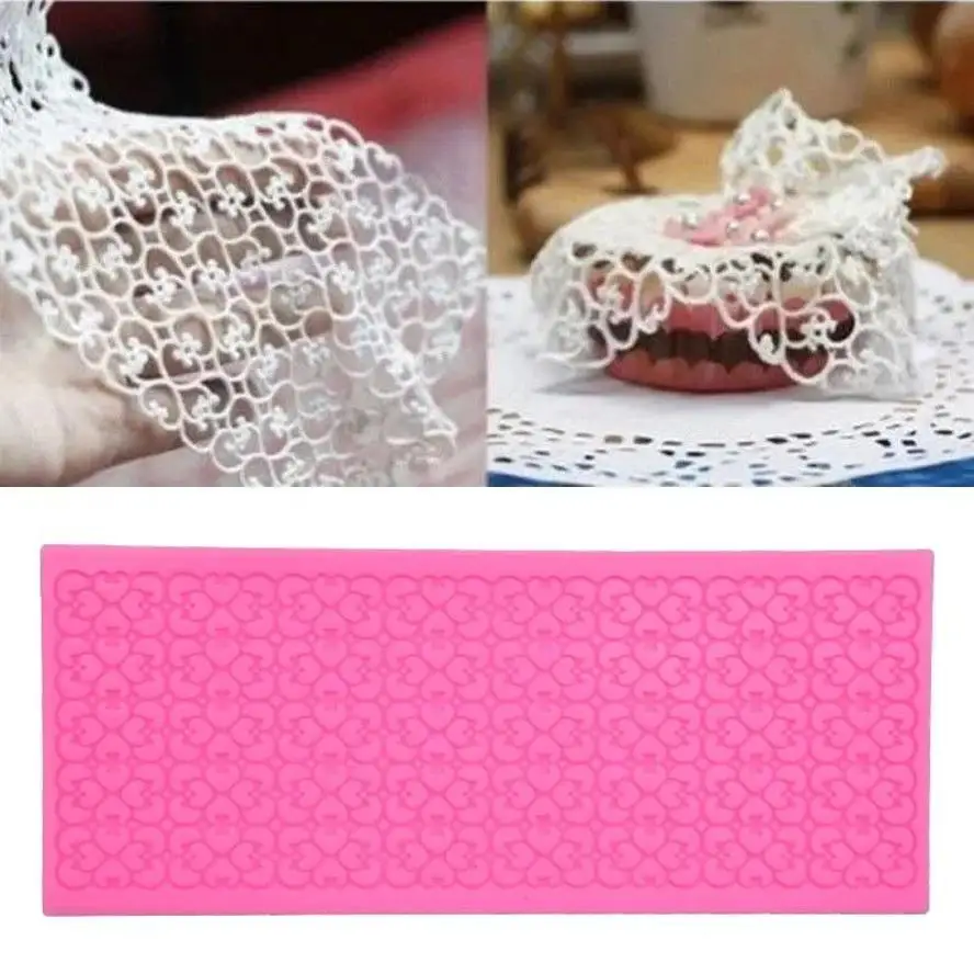 1 Pcs Lace Silicone Mold Cake Decoration Molds Sugar Craft Fondant Mat Cake Decorating Baking Tool Moulds Accessories Supplies