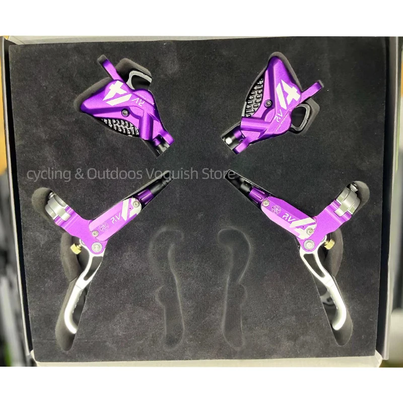 Ronglun High Quality 4 Pistons Hydraulic Disc Brake 850/1500mm Mountain Bike AM DH MTB Soft Tail Parts CNC Levers and Brakes