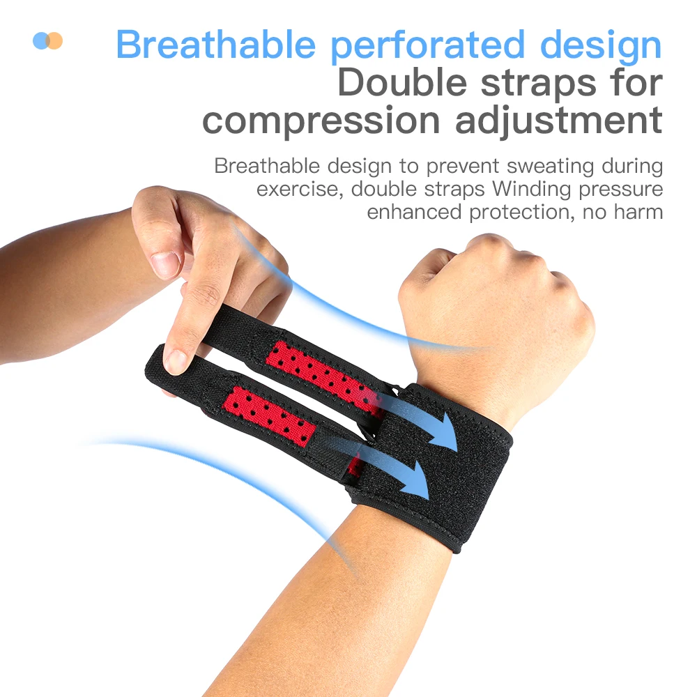 Breathable Adjustable Sport Wristband Wrap Wrist Guard for Men Women  Pressure Outdoor Wrist Brace for Gym Weightlifting