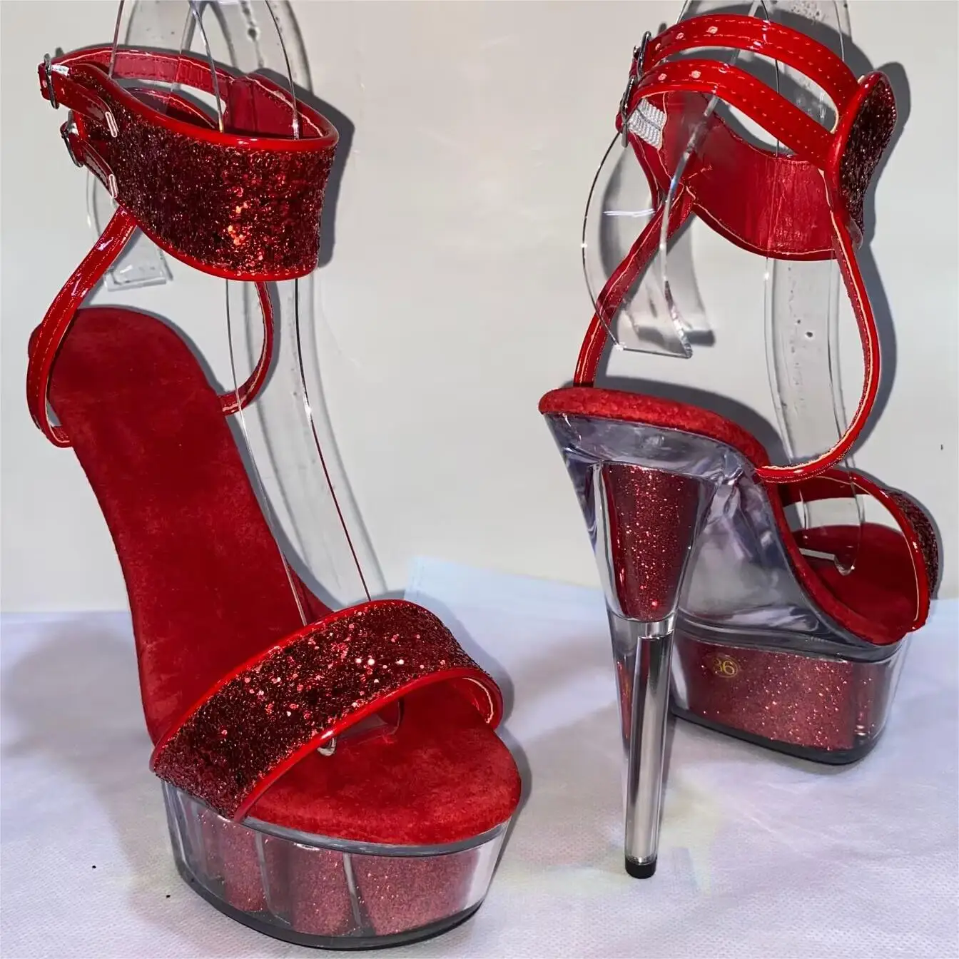 Fashion Stepping Sexy Club 15cm/High Heeled Sandal/Model Stage/Performance High Heeled Sandal