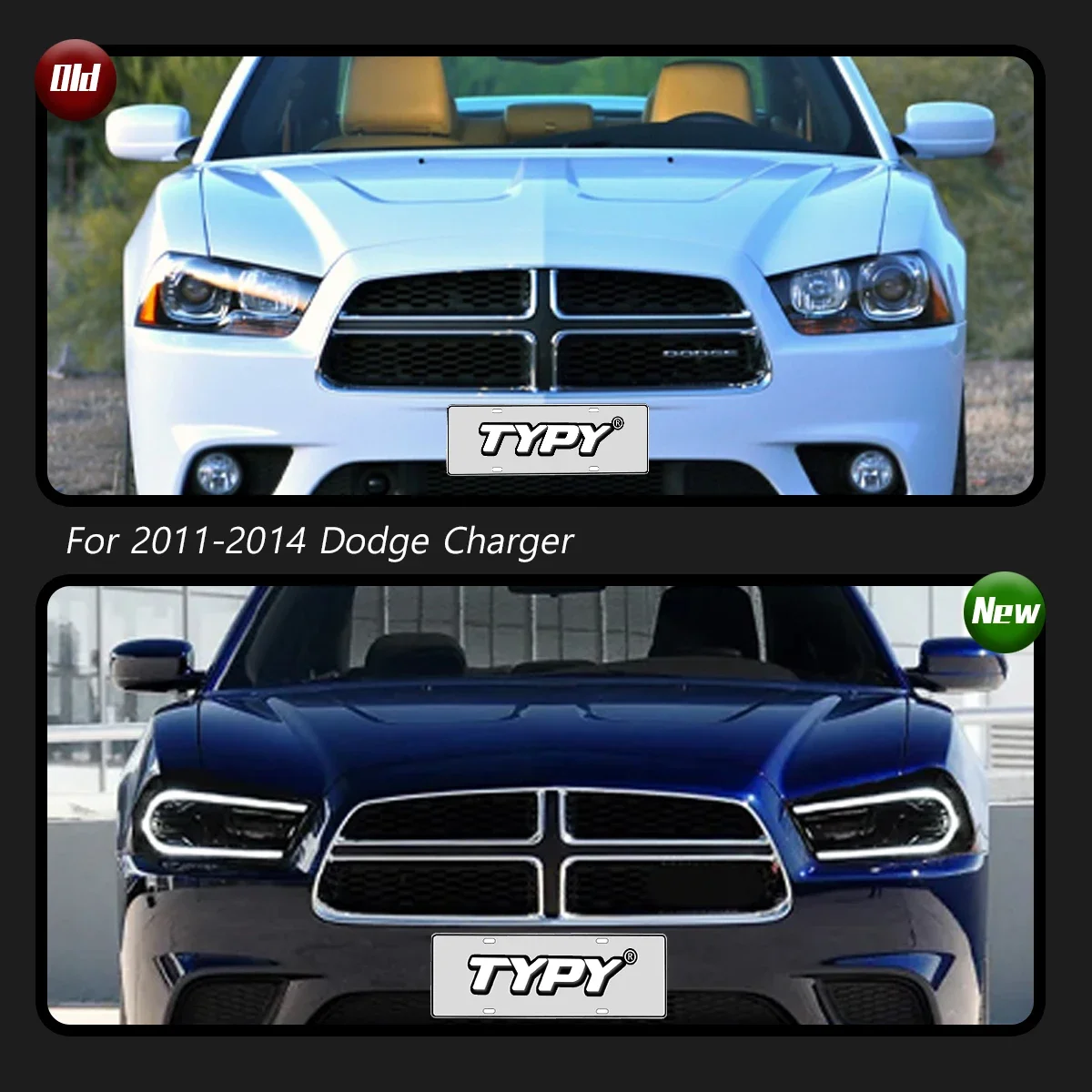 

Автомобильные аксессуары, светодиодные фары для проектора для Dodge Charger 2011-2014, с двухлучевыми линзами, последовательными указателями поворота, барами DRL