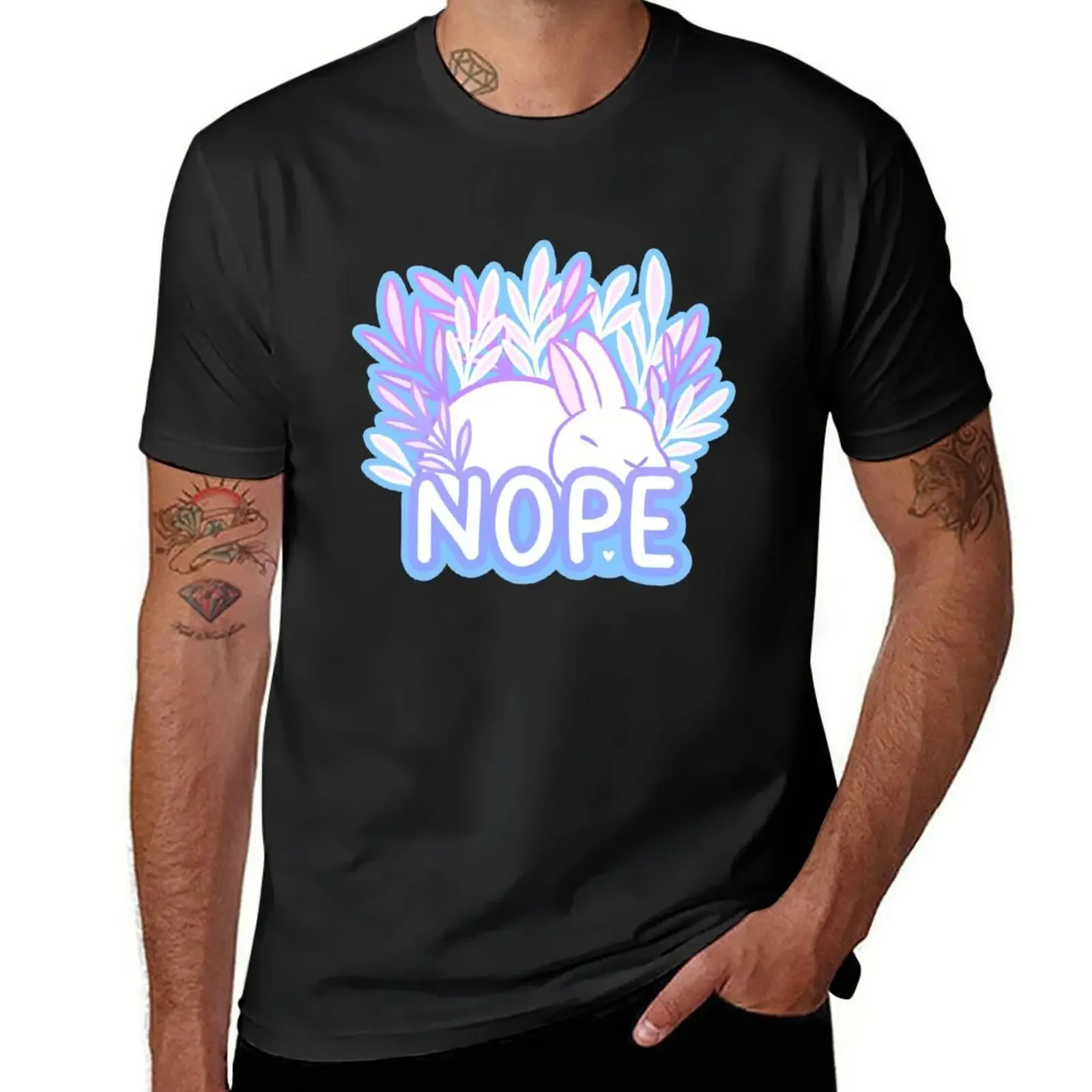 Nope // Tired Bunny | Nikury T-Shirt plus sizes graphic shirts plus size clothes boys animal print clothes for men